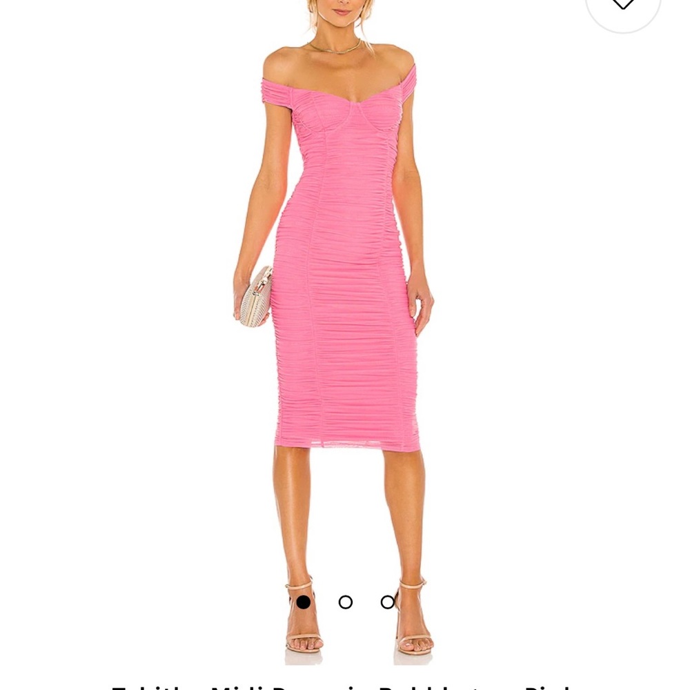 Tabitha Midi Dress in Bubblegum Pink
MAJORELLE